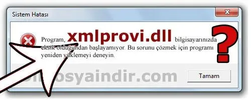 xmlprovi.dll hatası