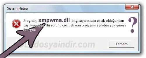 xmpwma.dll hatası