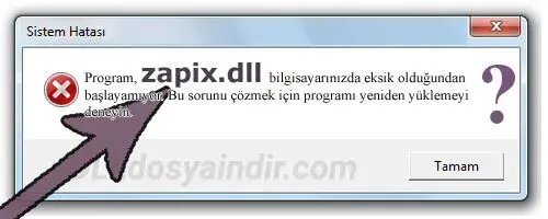 zapix.dll hatası