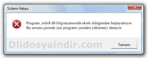 zrdx8.dll hatası
